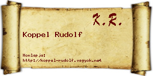 Koppel Rudolf névjegykártya